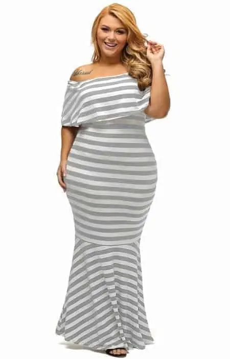 How to wear stripes as a plus-size lady