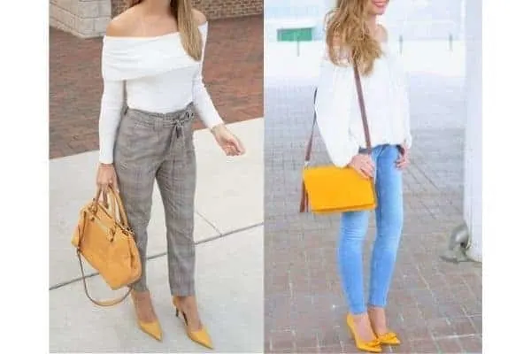 What to wear with mustard yellow shoes