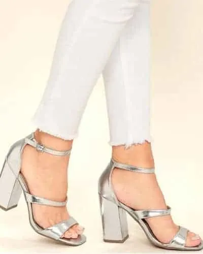 What to wear with silver & metallic heels