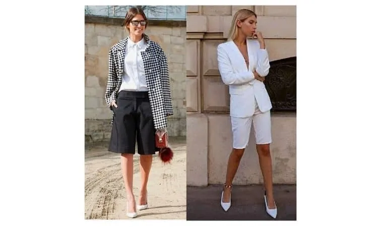 How to wear shorts in winter with blazer