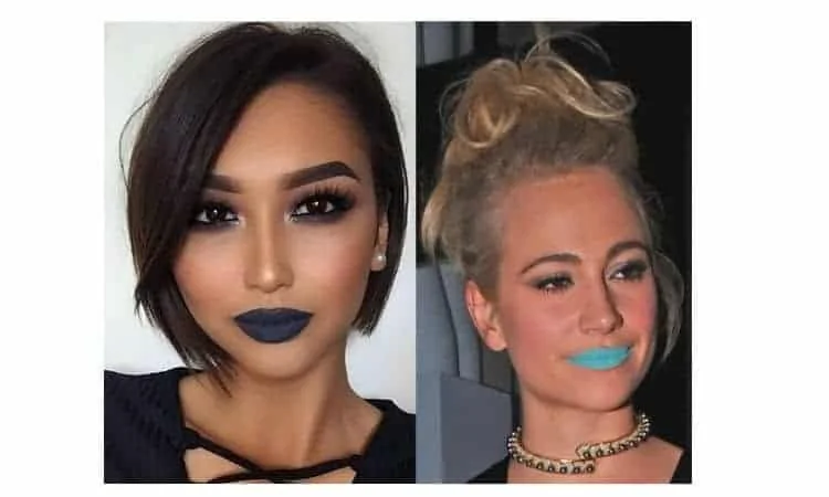 What clothes to wear with blue lipstick