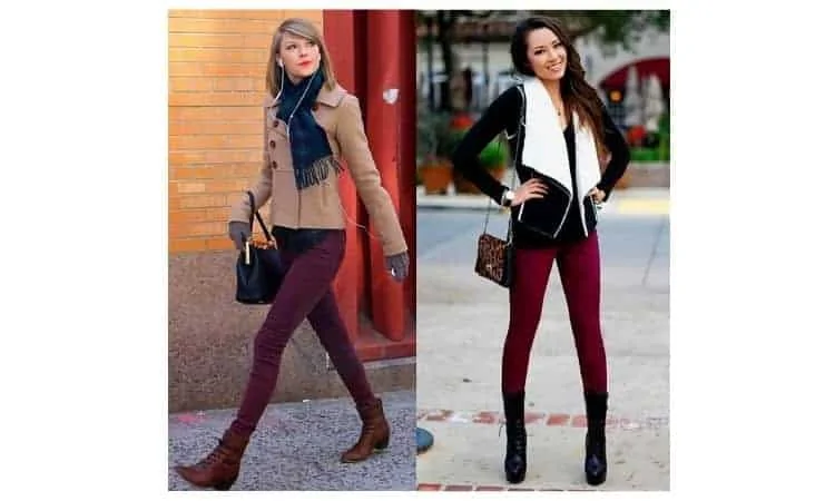 What to wear with plum leggings