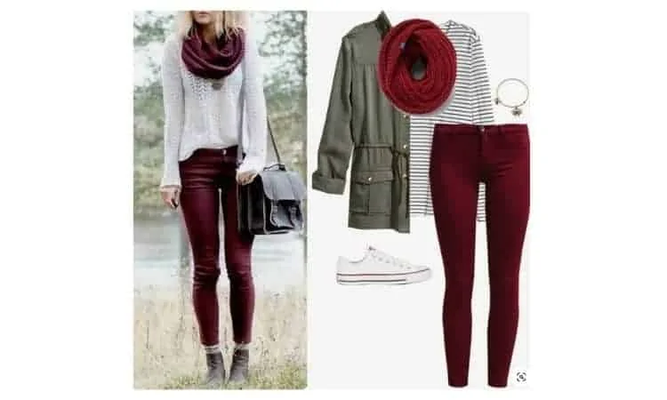 What to wear with plum leggings