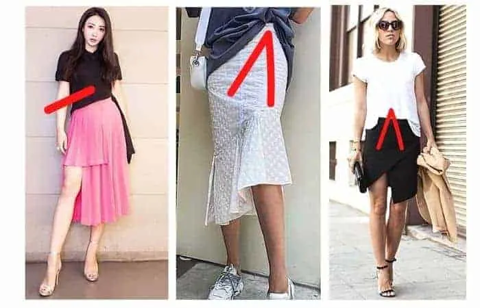 What to wear with an asymmetrical skirt or handkerchief hem skirt? Shesheds