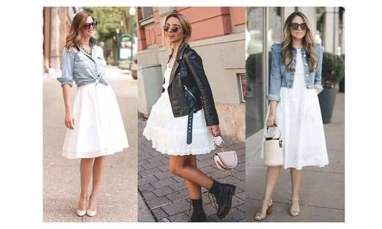 how to dress down a white dress