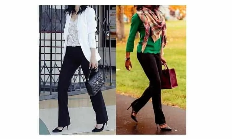 How to dress up yoga pants for work