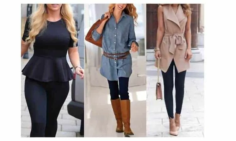 How to dress up yoga pants for work