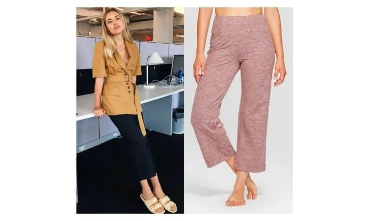 How to dress up yoga pants for work