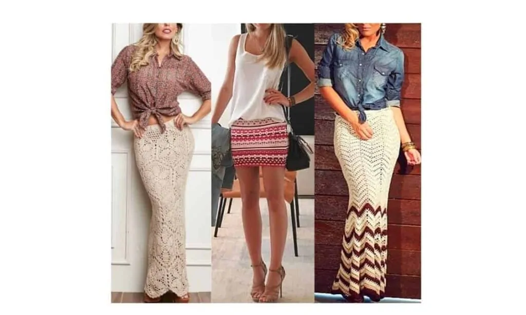what to wear with a crochet skirt