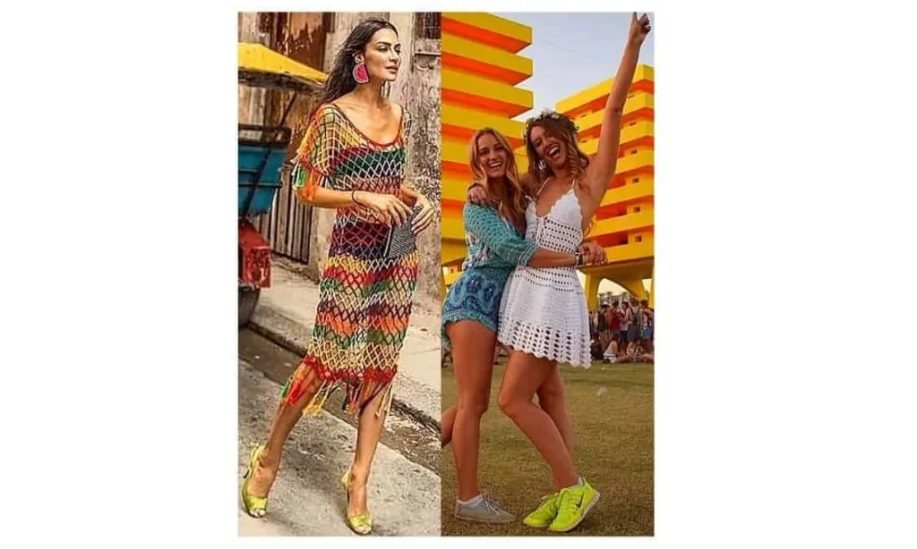 what to wear with a crochet skirt