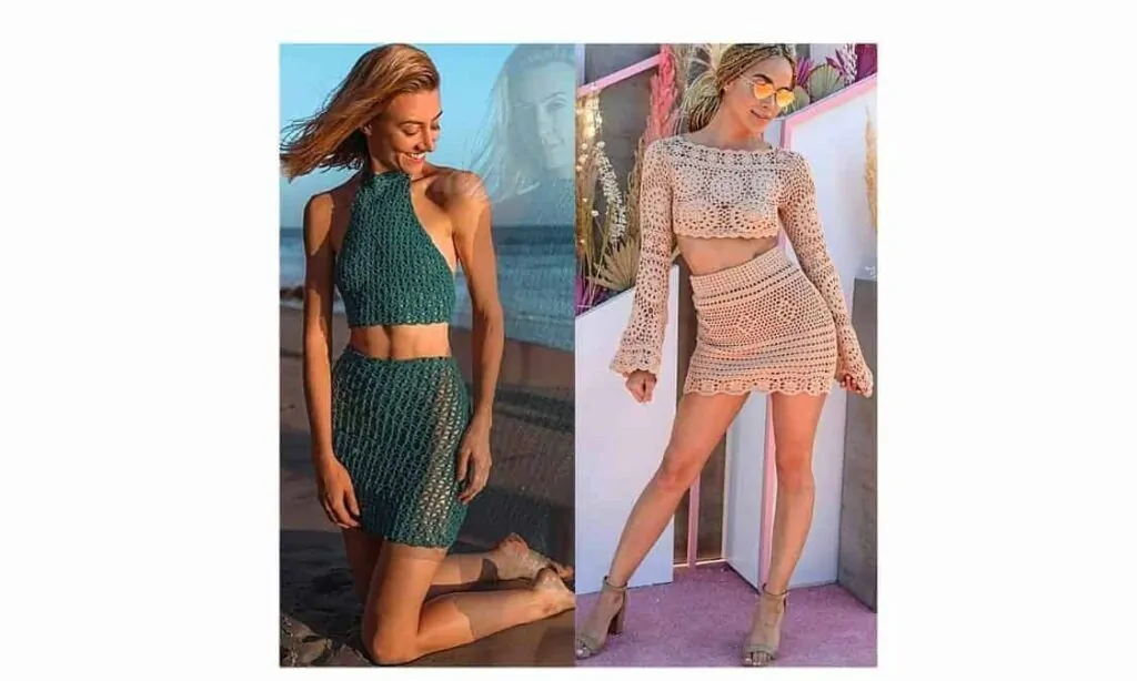 what to wear with a crochet skirt