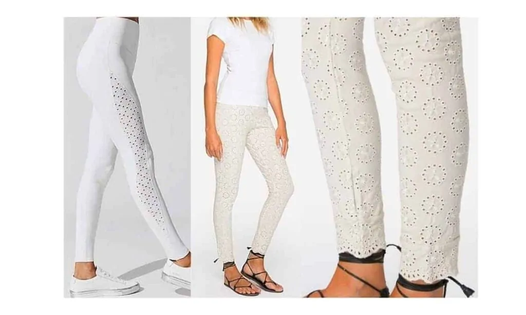 how to wear with eyelet pants