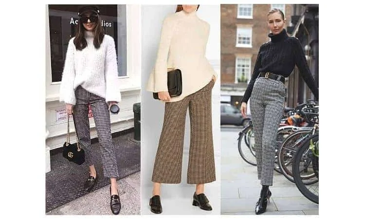 what to wear with houndstooth pants