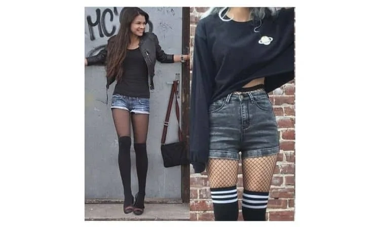 what to wear with shorts and tights