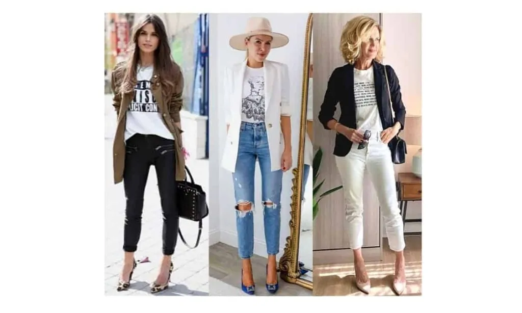 how to dress up a graphic tee