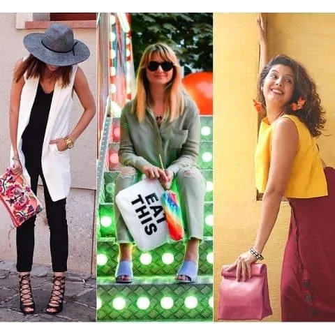 how to wear a clutch bag casually