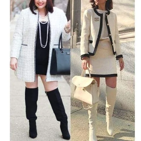 how to wear Chanel style tweed jacket style