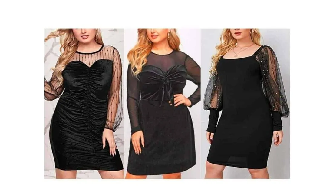sheer overlay dress with sleeves