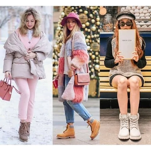 dress up Timberland boots, timberland boots outfit, how to style timberland boots