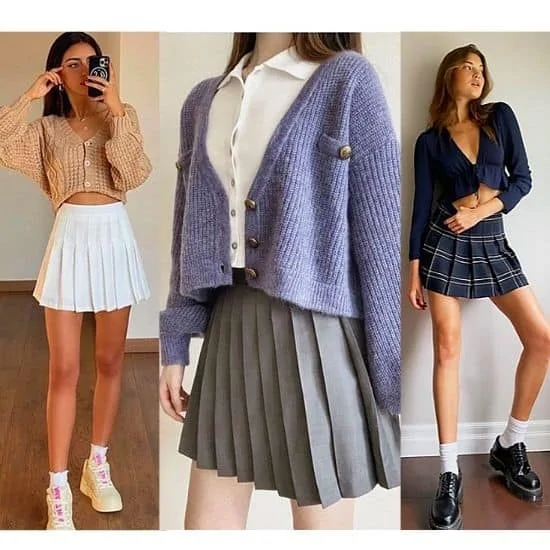 how to style a cropped cardigan , women fashion outfit tips