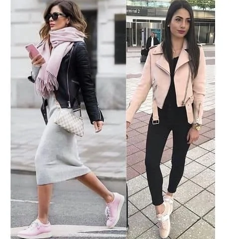 how to wear pink sneaker ladies