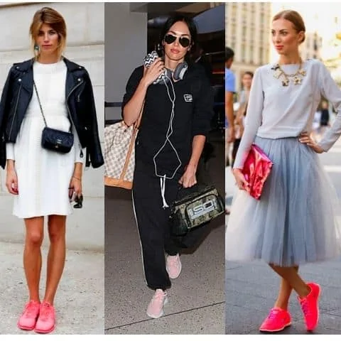 how to wear pink sneaker ladies