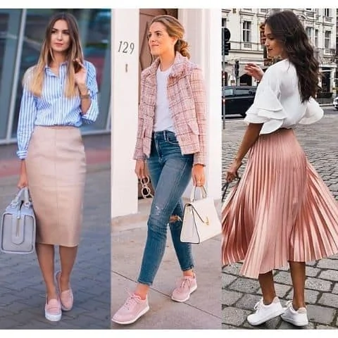 how to wear pink sneaker ladies classy