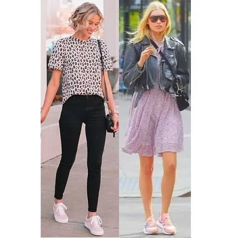 how to wear pink sneaker ladies