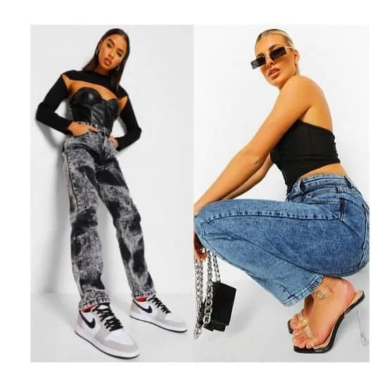 what to wear with acid wash jeans ladies, acid wash jeans baddie style