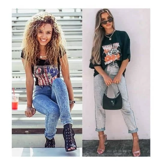 what to wear with acid wash jeans ladies