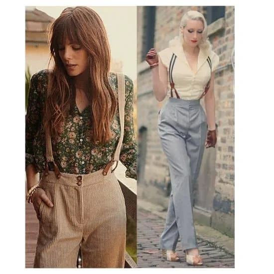 what to wear with suspenders girl, women outfits with suspenders