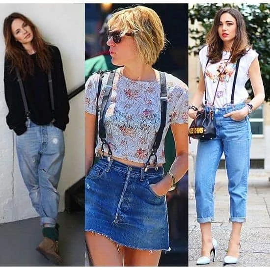 what to wear with suspenders girl, women outfits with suspenders