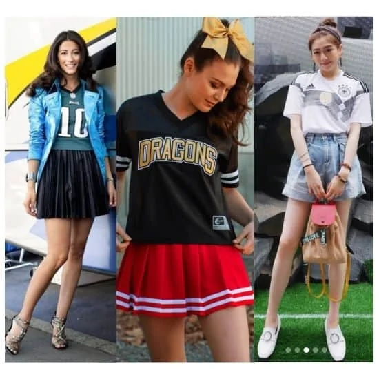 football jersey outfit girl, football jersey outfit ideas