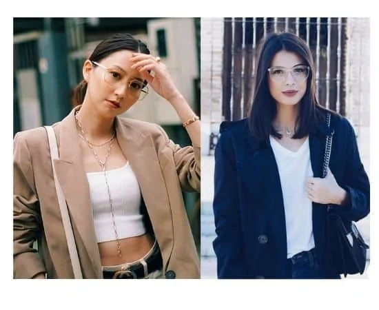 TRANSPARENT FRAME and blazer