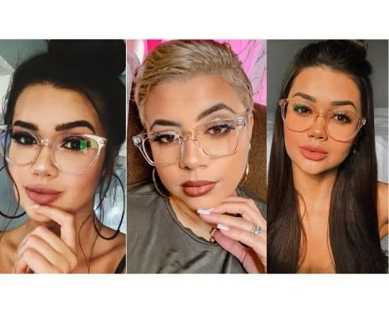what to wear with clear frame glasses ladies outfit tips, translucent frames glasses outfit tips