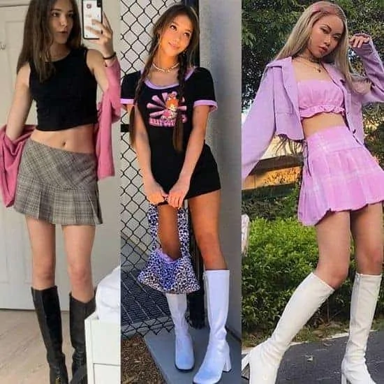 what to wear with gogo boots, gogo boots outfit