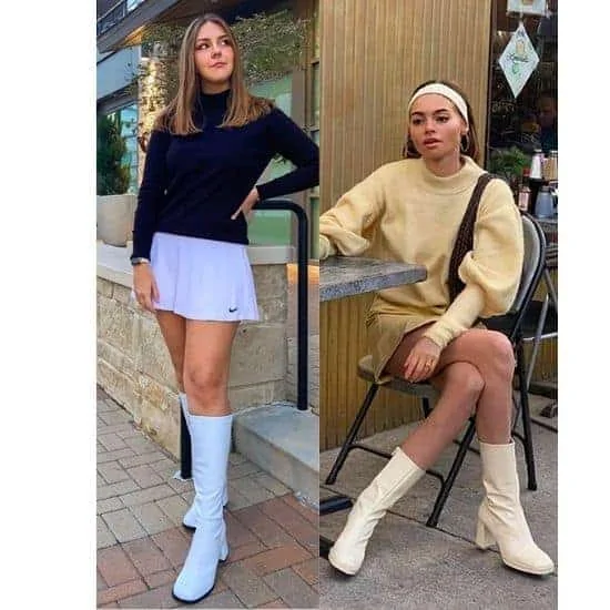 what to wear with gogo boots, gogo boots outfit