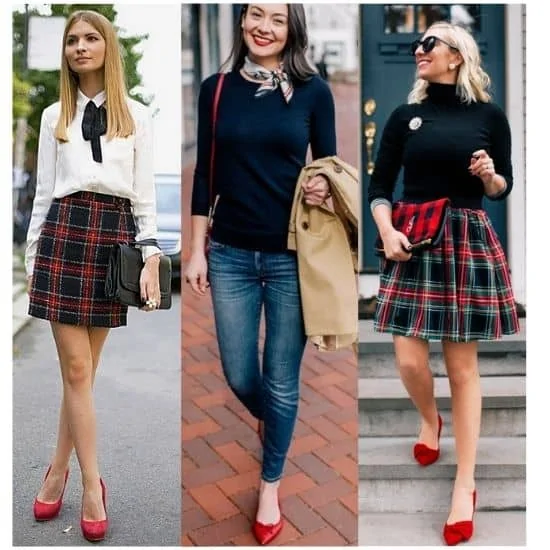 what to wear red shoes ladies, what to wear with red heels