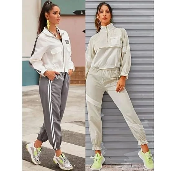 what to wear with windbreaker pants, windbreaker pants outfit