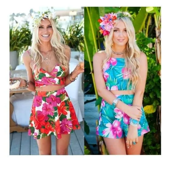 hawaiian luau outfit ideas ladies, dress up for hawaiian theme party