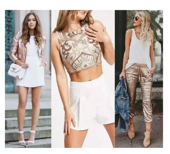 white and gold outfits for ladies