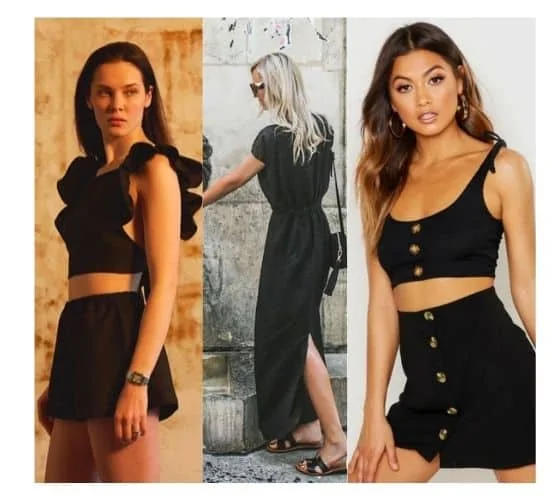 all black outfit ideas for ladies, all black outfit party ideas
