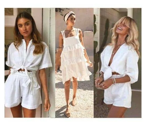 all-white outfit ideas for ladies