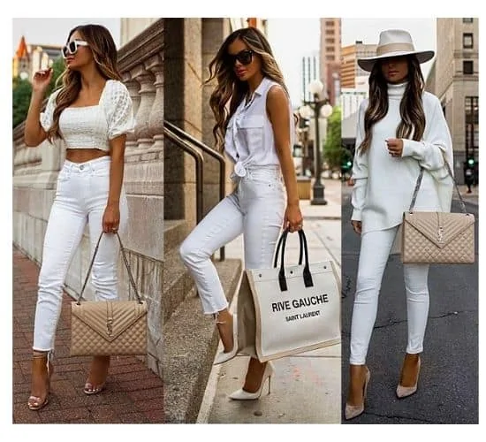 all-white outfit ideas for ladies