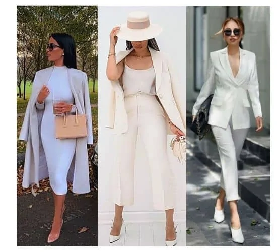 all-white outfit ideas for ladies