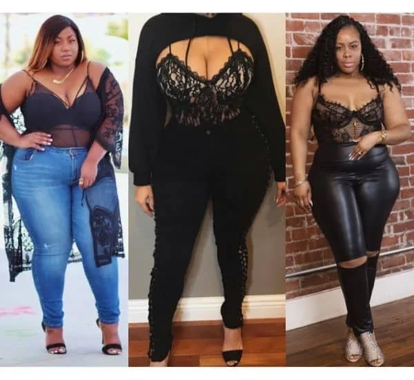 lace bodysuit outfit ideas plus size