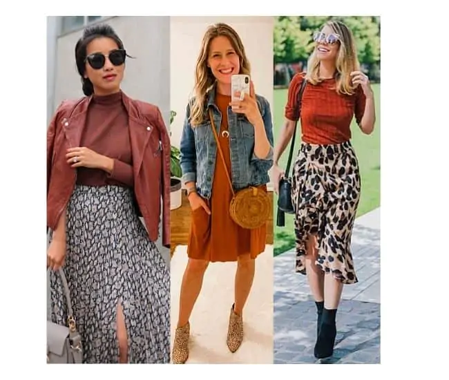 what to wear with rust and terracotta