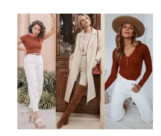 what to wear with rust and terracotta