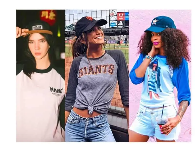 how to style women's raglan tee