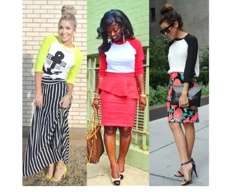 how to style women's raglan tee